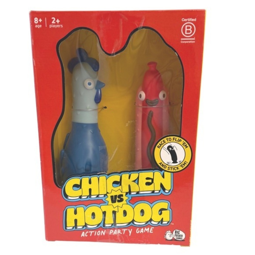 Chicken vs Hotdog Flippin Fun Party Game Big Potato Games Ages 8 and up Sealed